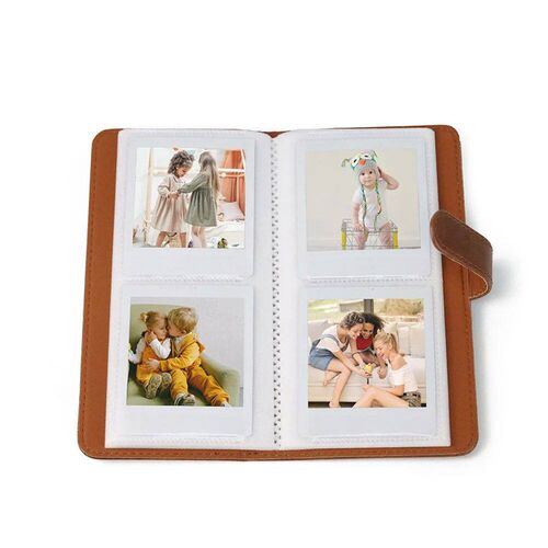 80 Pockets Retro PU Photo Album Fit For Instax Square Film F