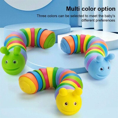 Funny Fidget Slugs Articulated Sensory Slug Toy Realistic Wo