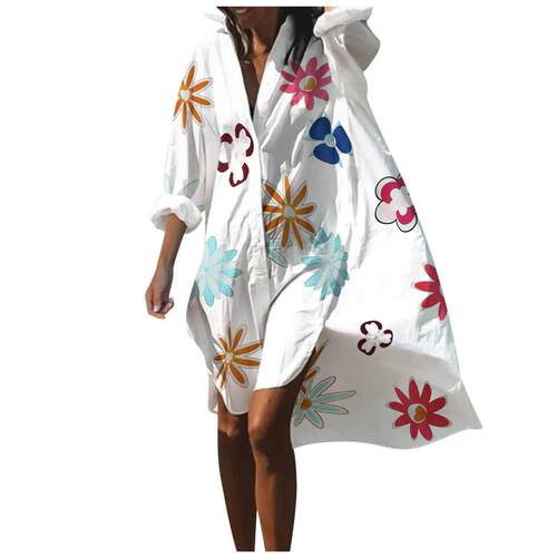 Beach Dress Bikini ver-Up Women 2023 Bohemian Printed Beachw