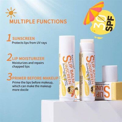1 Piece Sunscreen Lip Balm SPF 30 UVA Protection Lips Moistu