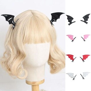 Jepit Rambut Bentuk Sayap Kelelawar Halloween Hiasan Kepala