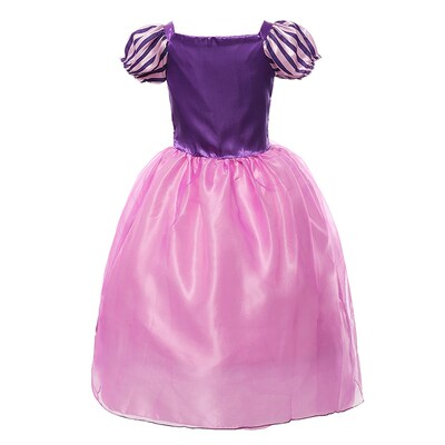 Disney Girls Rapunzel Princess Dress Costume for Girl Kids C