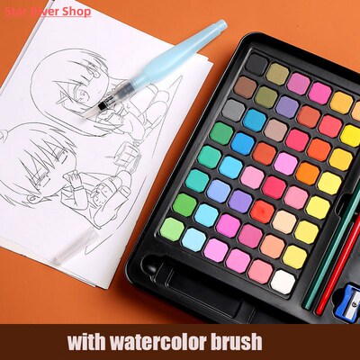 63 Pcs Professional Watercolor Paint Set 48 Colors Painting