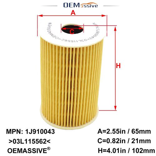 Engine Oil Filter For Audi A3 A4 A5 Q5 Seat Altea Exeo Skoda