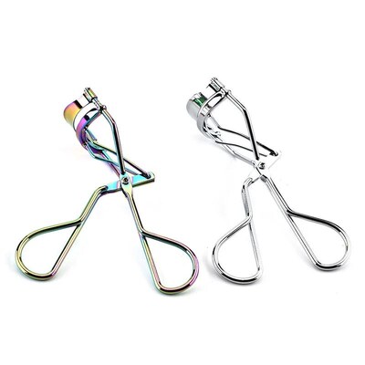 Protable Colorful/Silver Curl Eyelashes Tweezer Curling Eye