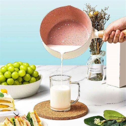 Non-Stick Saucepan with Lid Cooking Pot with Pour Spout &