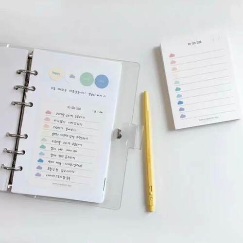 New 50Sheets Cute Colorful Clouds To Do List Planner Student
