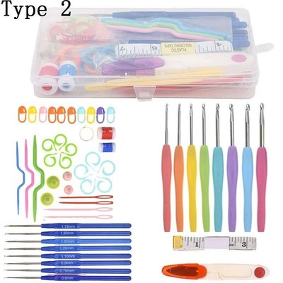 Crochet Hook Set Knitting Needles Set Stainless Steel Home U