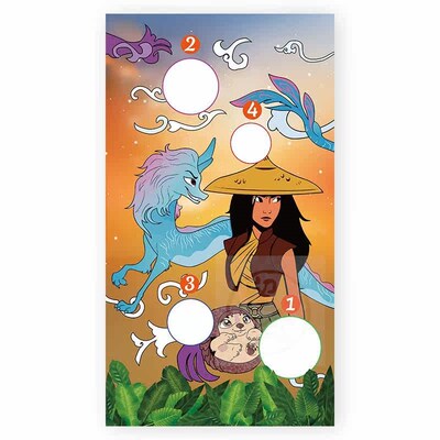 。Dragon hunting legend throwing sandbag flag cartoon animat
