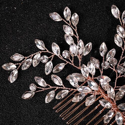 Bridal Hair Comb Tiaras Wedding Accessories Girls Rhinestone