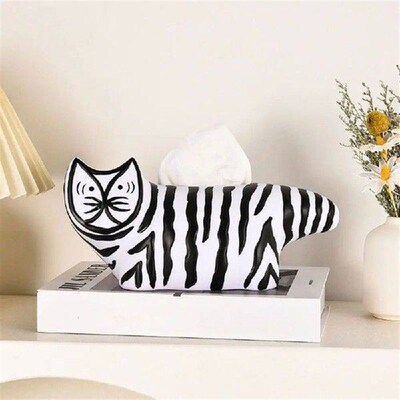 Craft Modern Cat Ornament Cartoon Cute Tissue Box Exquisite