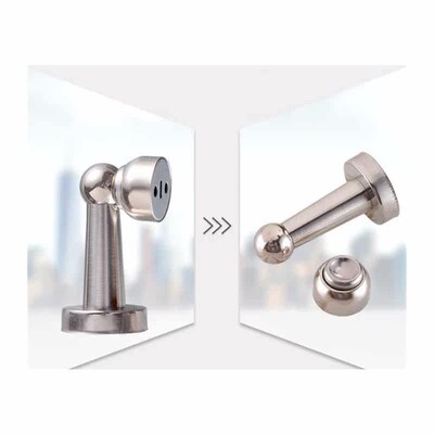 Stainless Steel Magnetic Sliver Door Stop Noiseless Doormagn