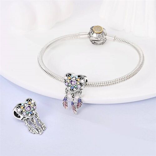 Silver Plated Colorful Palette Flower Dream Net Chameleon Ch