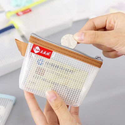 Zipper Pouch Traveling Small Coin Wallet Mini Mesh Coin Bags
