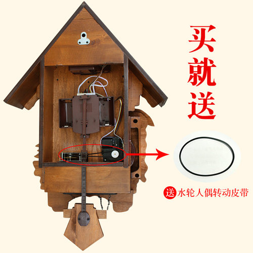 布谷鸟音乐咕咕挂钟 创意时尚客厅石英钟表报时静音小鸟音乐挂表