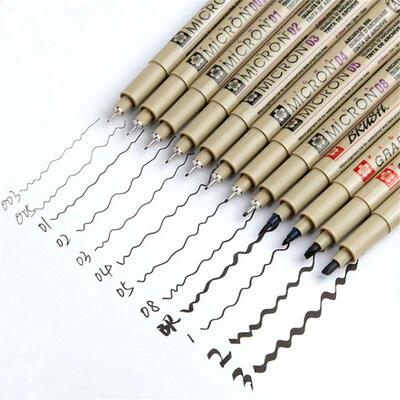 1pcs Sakura Pigma Micron Fine Pen Waterproof Smooth Black In