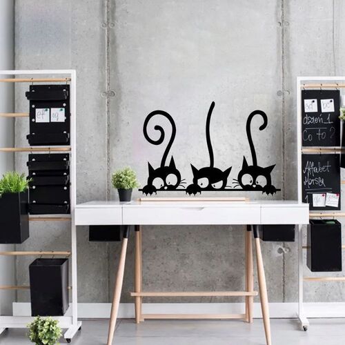 Lovely 3 Black Cute Cats Wall er Moder Cat Wall ers Girls Vi