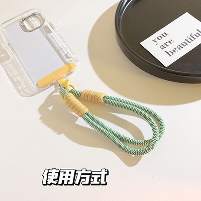 Mobile phone lanyard braided wrist strap Short bracelet brac