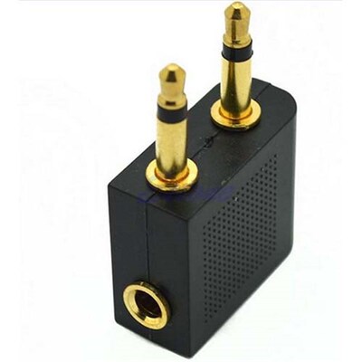 2X Airplane/Airline/Air Plane Travel Headphone/Earphone Jack