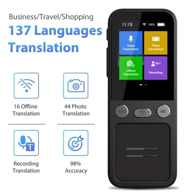 T16 AI Voice Real Time Translator Machine 138 Multi Online L