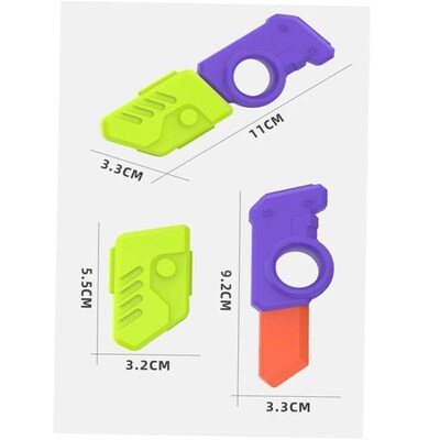 Upgrade Fidget Toys 3D Printing Carrot Knife Gun Sensory Fid