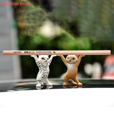 Enchanting Cat Pen Holder Black Cat Carrying Coffin Bracket