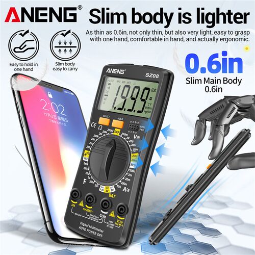 ANENG SZ08 2000 Counts Handheld Split Digital Multimeter LCD