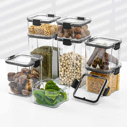 Kitchen glass sealed container food seasoning storage jar ho