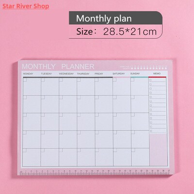 Notebook kawaii Daily Weekly Monthly Yearly Calendar Planner