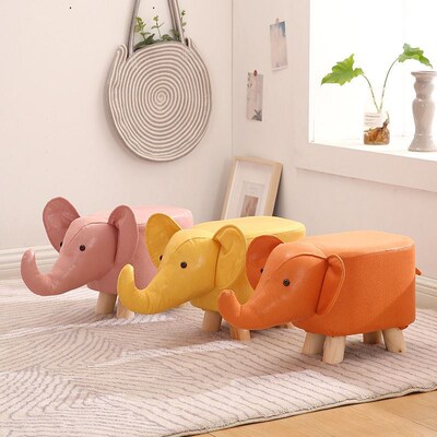 Novelty Animal Footstools Stool Ottoman PU Padded Cushion