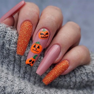 Halloween long wear fake nails press on Nail Patch Nail Patc