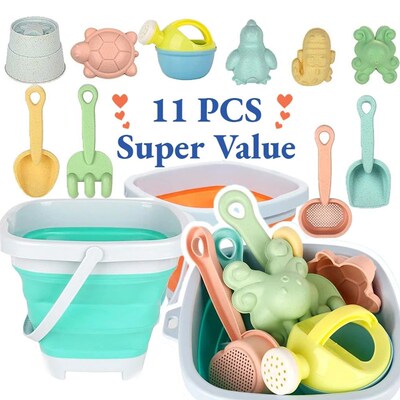 11Pcs Beach Toys Set Gift Package Sand Toys for Kids Sandbox