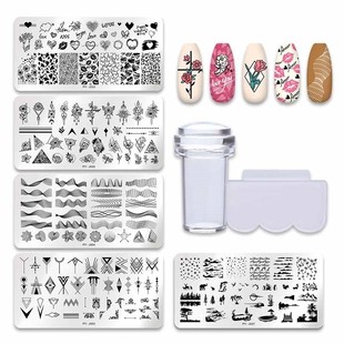 12*6cm Nail Art Templates Stamping Plate Design Flower Anima