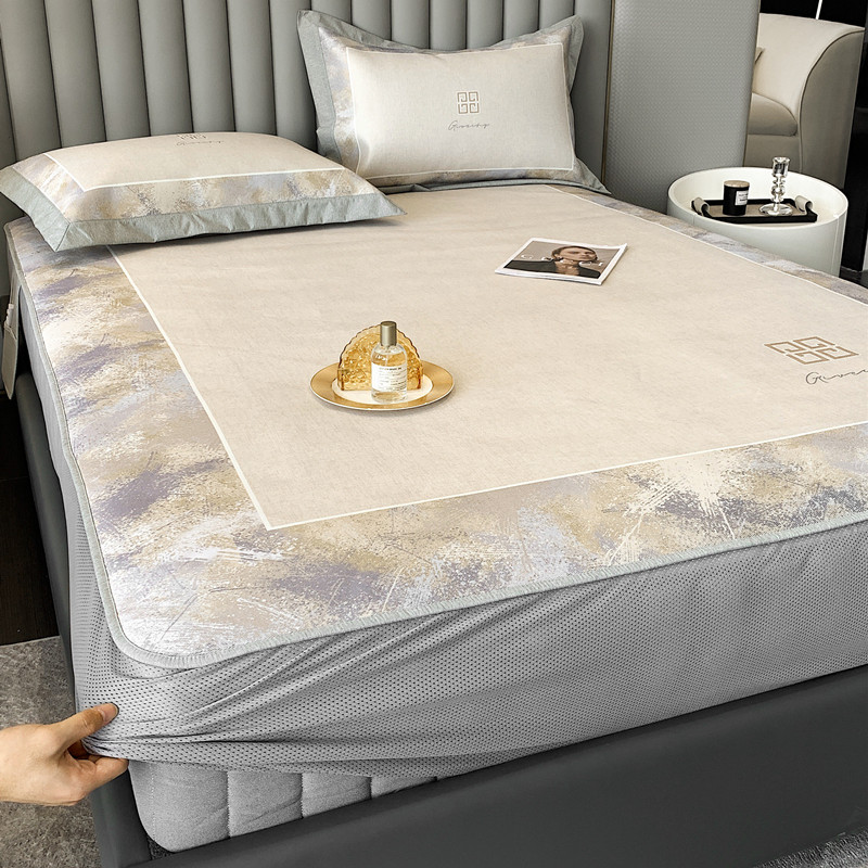 夏季高端类冰丝凉席三件数码印花空调席丝滑可水洗折叠软席子,床上用品,冰丝席,淘宝优惠券,粉丝福利购,淘宝优惠卷