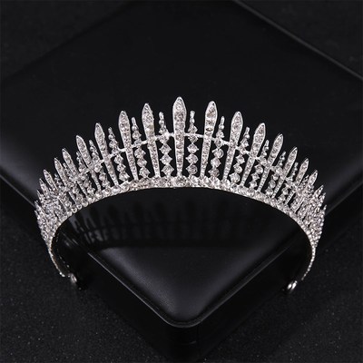 Simulated Pearls Crystal Wedding Tiaras And Crowns For Queen