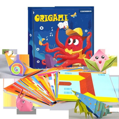 Baby Craft Toys Cartoon Animal Origami Paper Cutting Book Ki