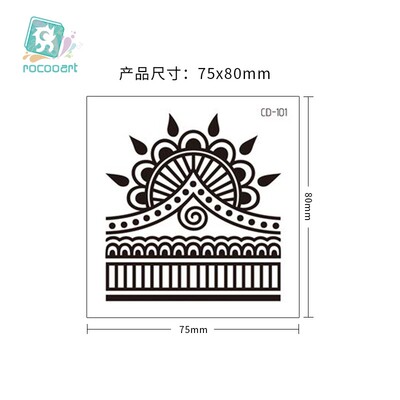 1Sheet Women Sexy Arm Fake Black Tattoo Henna Mandala Flower