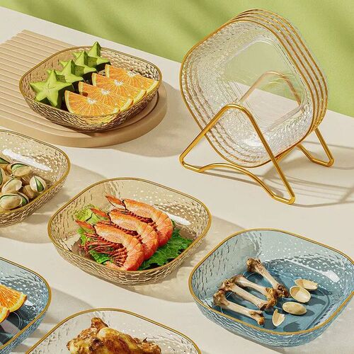 Kitchen Fruit Table Plate Dinnerware Light Luxury Household