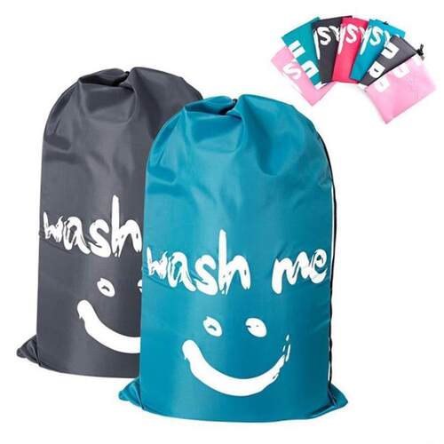 Nylon Laundry Bag Travel Storage Pouch Machine Washable
