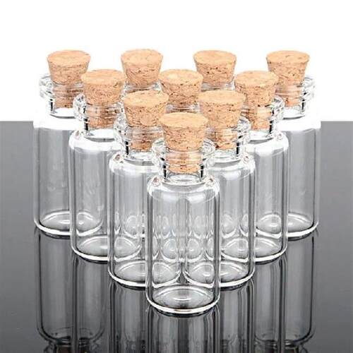 20X 1.5/2/3/5/6/7ml Mini Small Glass Bottles with Cork