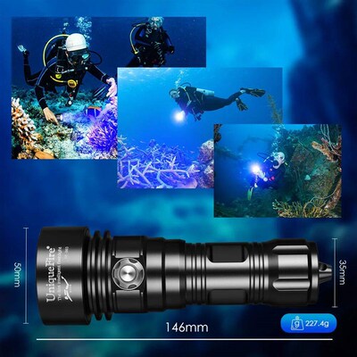 UniqueFire D03 UV365 Light Torch Diving LED Flashlight IPX8