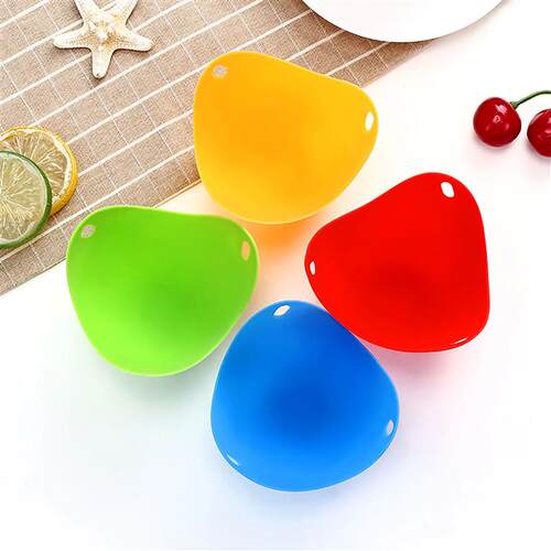 4pcs Silicone Egg Poachers Cups Egg Boiler Mold Cup for Micr