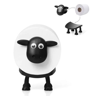 Sheep Toilet Paper Stand, Adorable Resin, Sheep Fabric Box,