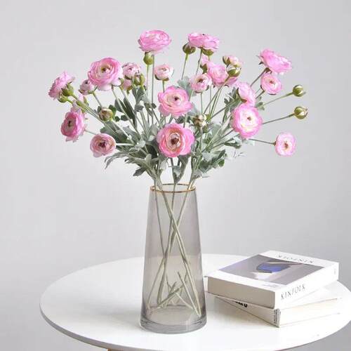 69CM Artificial Flower Flocking Small Lotus Nordic Ins Home
