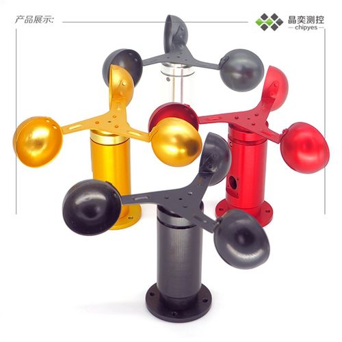 塔机仪新款安装工程农业风量传感器外壳铝合金三杯式风速计气象仪