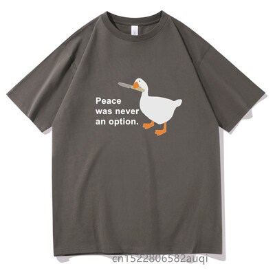 Goose Peace Was Never An Option Tshirt Unisex Shrink-proof C