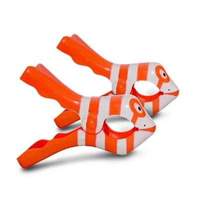 2PCS Beach Towel Clip Simulation Fish Strong Windproof Bath