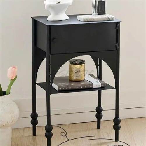 Ins Light Luxury Sofa Edge Black Narrow Edge Cabinet Small
