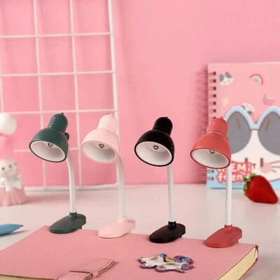 Reading Light Adjustable Clip Mini Desktop Table Lamp Batter