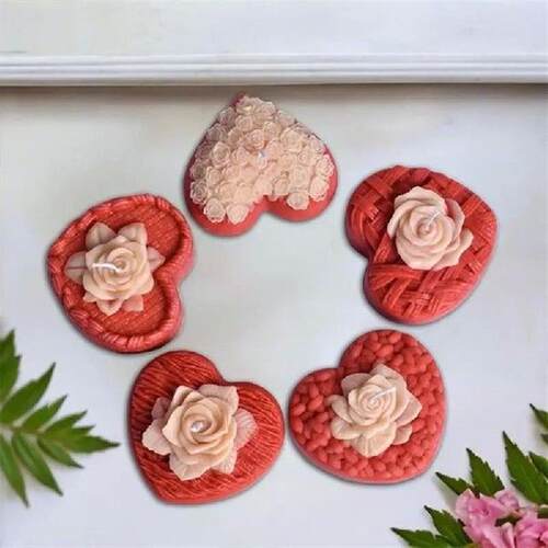 3D Heart Silicone Molds for Making Soap Home Decoration